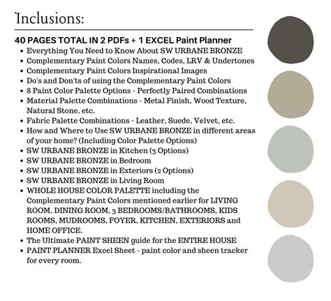 Sherwin Williams Urbane Bronze Color Palette Nish