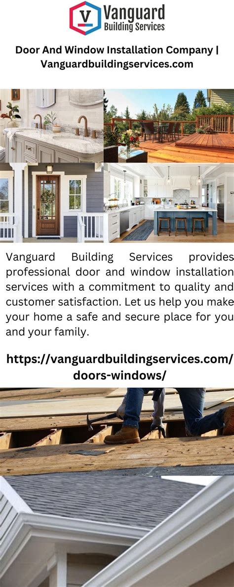 door  window installation company vanguardbuildingservicescom