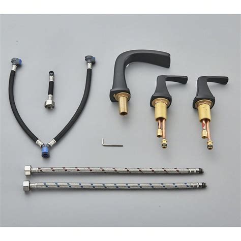 Hole Handles Lavatory Basin Bathroom Sink Faucet With Pop Up Drain With Hot And Cold Mixer