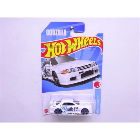 Jual Hot Wheels Card Ketekuk Nissan Skyline Gt R R Putih Godzilla Shopee Indonesia