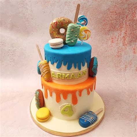 Ice Cream And Donut Theme Cake Ice Cream Theme Cake Donut Theme