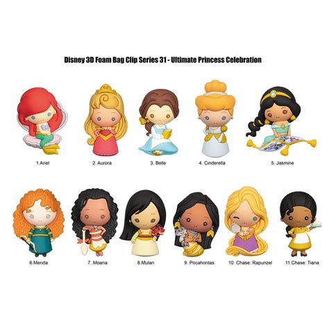 Disney Ultimate Princess Celebration Bag Clip Display Case
