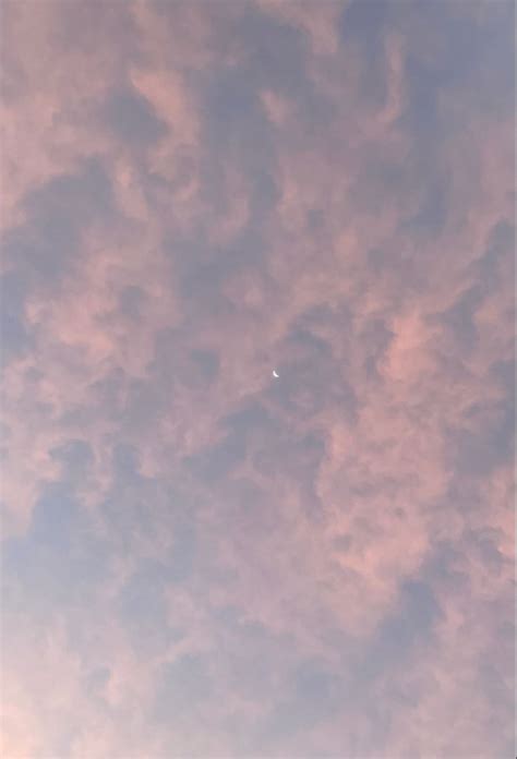 Sky moon wallpaper | Sky moon, Pink clouds, Sky