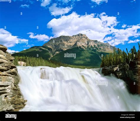 athabasca falls athabasca river jasper national park alberta canada