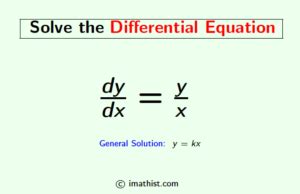 Dy Dx Y X Solve The Differential Equation Imath