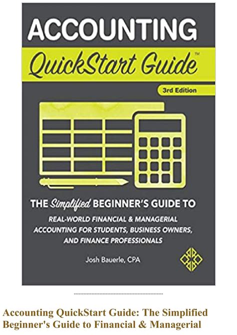 Pdf Accounting Quickstart Guide The Simplified Beginner S Guide To Financial And Managerial