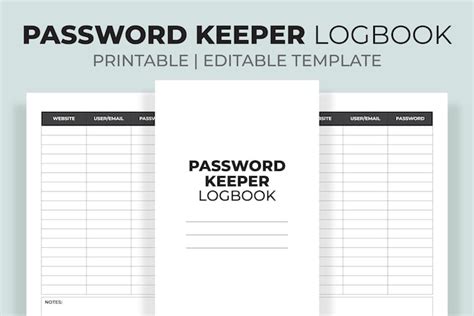 Premium Vector Password Keeper Logbook Kdp Interior