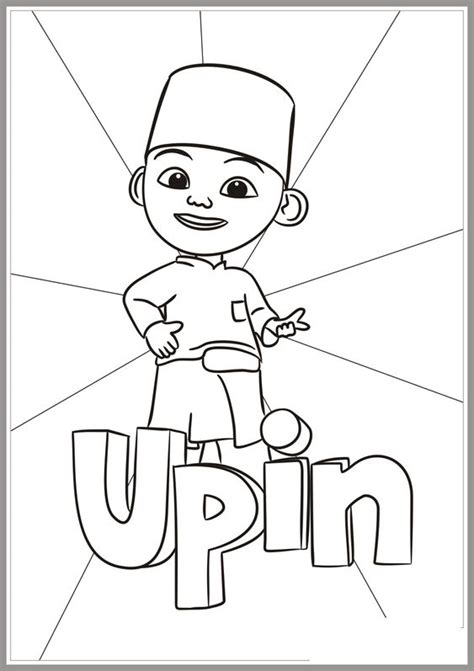 gambar mewarnai upin ipin  kawan kawan terbaru pintar mewarnai