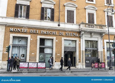 Monte Dei Paschi Di Siena Bank Branch in Rome Editorial Stock Image ...