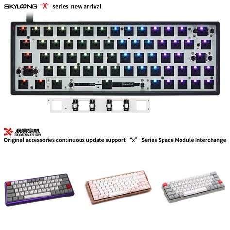 GK64X Mechanical Keyboard Kit GK64 Upgrade Version Hot Swappable RGB Light Compatible Cherry MX