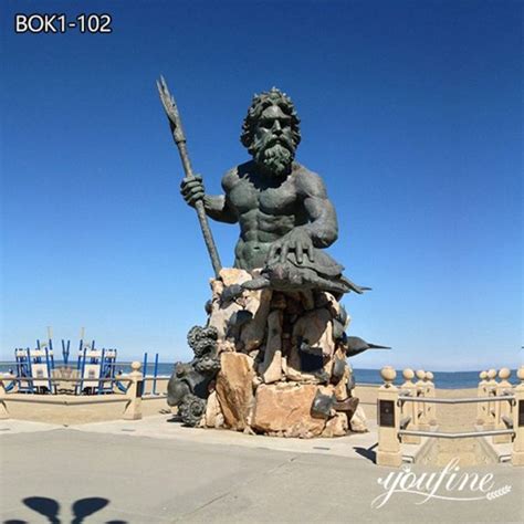 Life-Size Bronze Poseidon Statue in the Sea Ocean Decor-YouFine