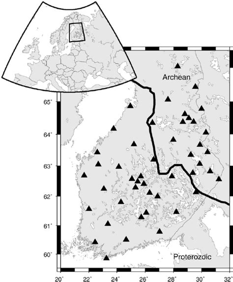 Simpli Fi Ed Tectonic Map Of Finland The Temporary Broadband Array