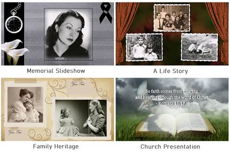 Funeral Slideshow Maker 400 Templates Songs