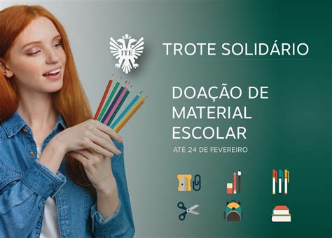 O Que É Trote Escolar - Trote Solidário arrecada material escolar até 24 de...