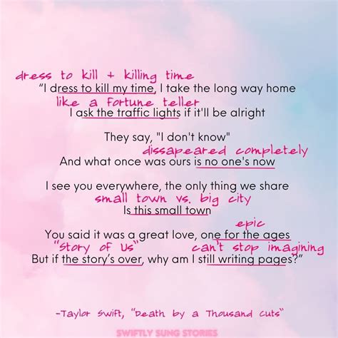 Torturous Love: Death by a Thousand Cuts Lyrics Meaning - Swiftly