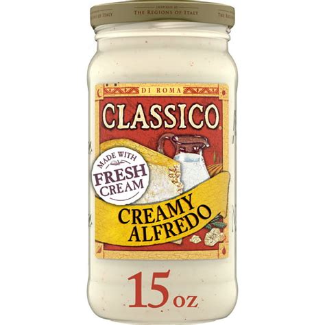 Classico Creamy Alfredo Pasta Sauce 15 Oz Jar