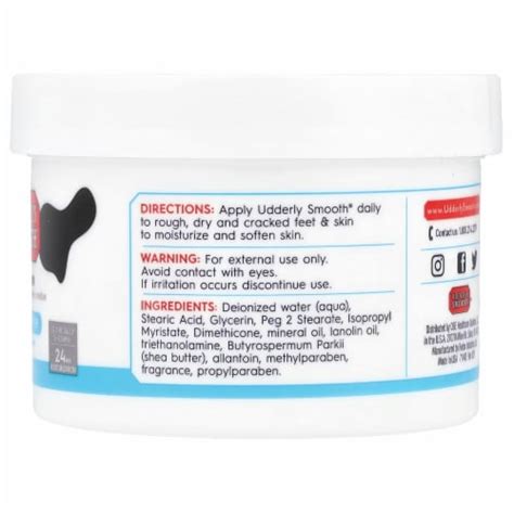 Udderly Smooth Foot Cream With Shea Butter 8 Oz 227 G 8 Oz Kroger