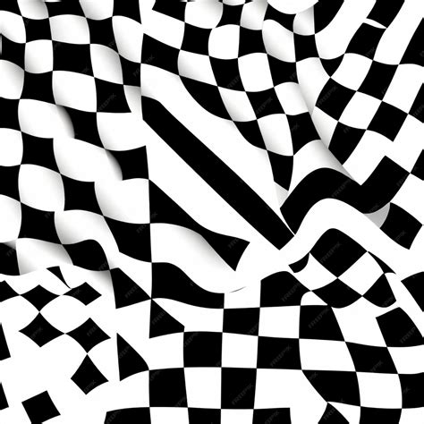 A black and white checkered blanket with a black and white checkered