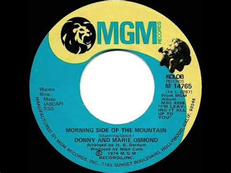 Hits Morning Side Of The Mountain Donny Marie Osmond Mono