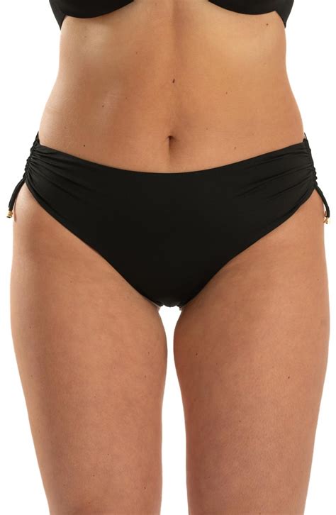 Slip Bikini Alto Double Face Curvy Colore Nero Slip Fianco Alto Taglia