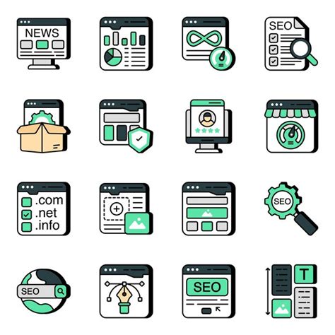 Premium Vector Pack Of Seo Optimization Flat Icons