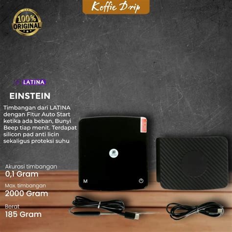 Jual Timbangan Digital Akurat Gram Latina Einstein Drip Coffee Scale Shopee Indonesia