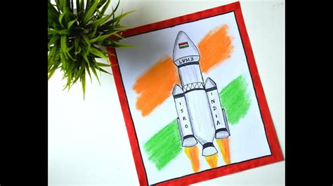 Chandrayaan 3 launch drawing | chandrayaan drawing | ISRO chandrayaan 3 ...