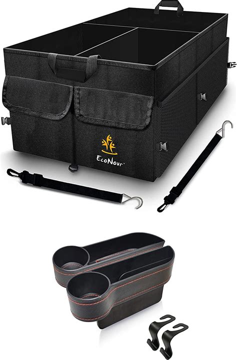 Amazon EcoNour Car Gap Filler With Cup Holder Trunk Organizer