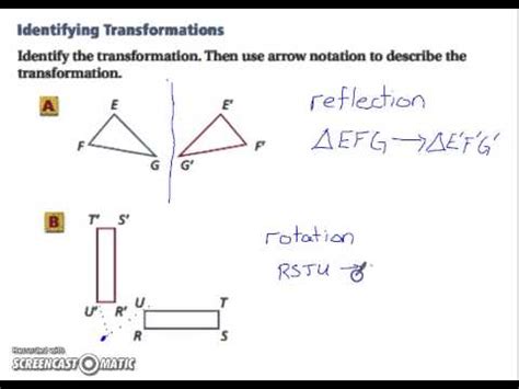 Transformations In The Coordinate Plane Youtube