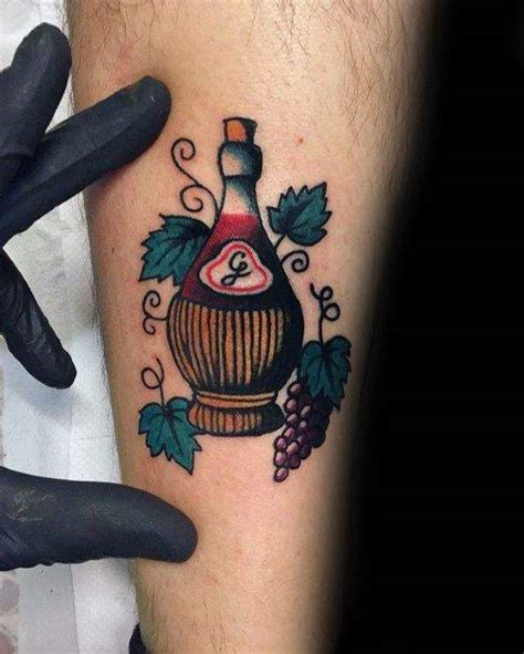 Tatuajes De Vino Copas Botellas Tinto Sacacorchos