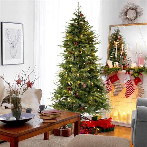 The Holiday Aisle® Guillema Pre Lit Fir Artificial Christmas Tree With