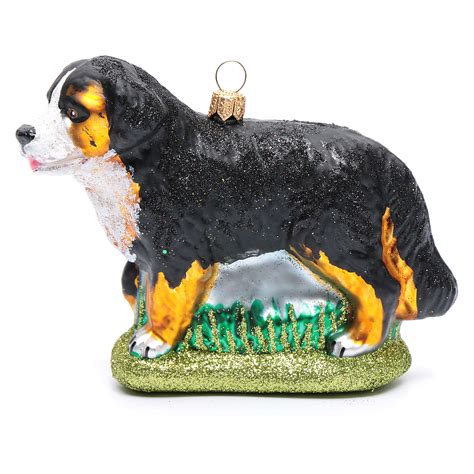Blown glass Christmas ornament, Bernese Mountain dog | online sales on HOLYART.co.uk