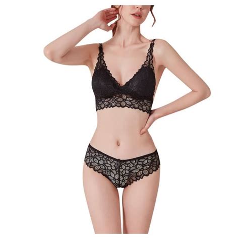 Ensemble Brassiere Et Shorty Femmes Sexy Lingerie V Tements De Nuit Satin Silk Babydoll Lace Up