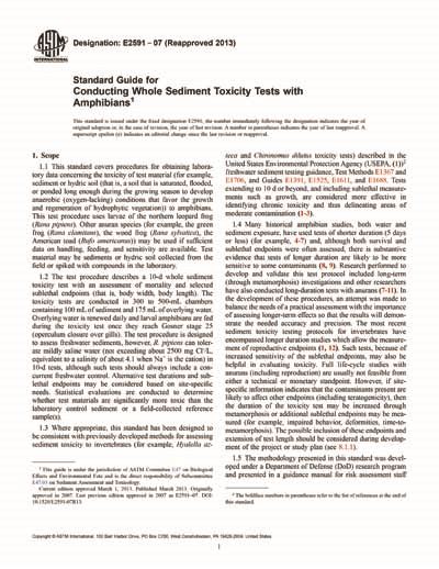 ASTM E Standard Guide For Conducting Whole Sediment 25092 Hot Sex Picture