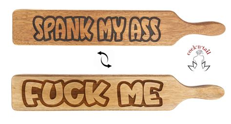 Spanking Paddle With Engraving Spank My Ass Fuck Me Etsy