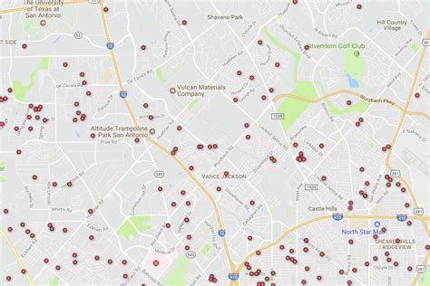 Registered Sex Offender Map Of San Antonio Area Zip Codes