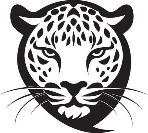 Schlankes Kraftvolles Schwarzes Leoparden Vektor Logo Design