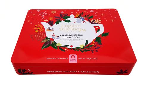 English Tea Shop Organic Premium Holiday Collection Gift Tin Teabags