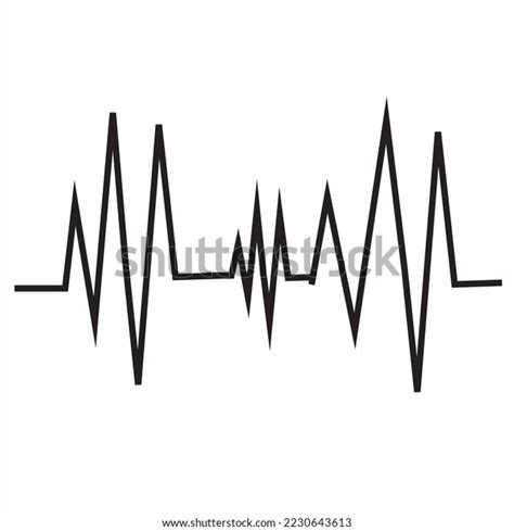 Seismic Waves Vector Illustration White Background Stock Vector ...