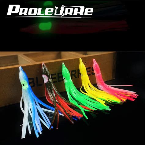 5 Pz Set Pesca Calamari Esche Morbide 11cm 3g Pesca Jigging Richiamo