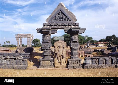ruins  warangal fort andhra pradesh stock photo alamy
