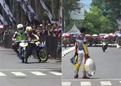 Video Aksi Tak Sportif Pembalap Road Race Bondowoso Yang Mendadak Viral