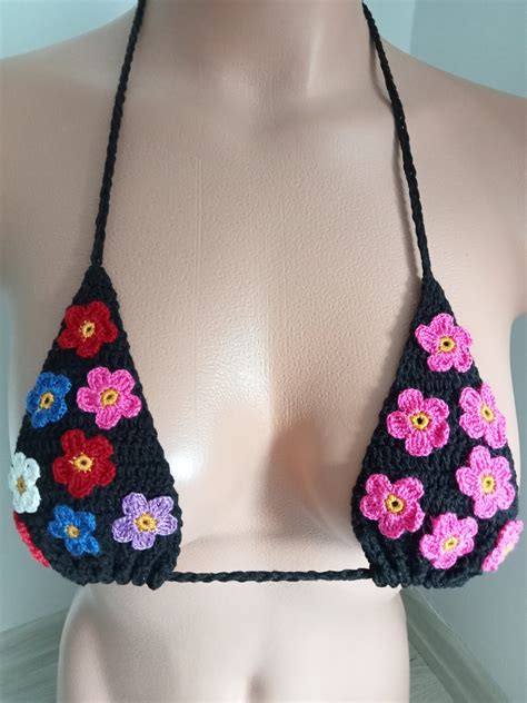 Crochet Bikini Crochet Bikini Top Crochet Micro Bikini Sexy Bikini Flower Bikini Daisy