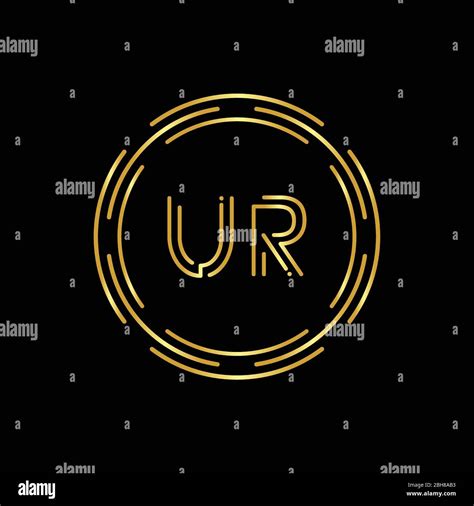 Initial UR Logo Creative Typography Vector Template Digital Abstract