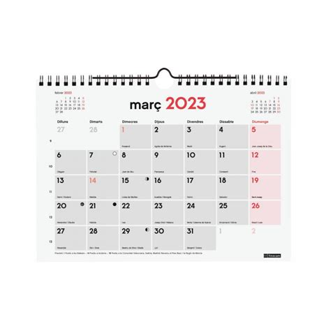 Calendario De Pared Finocam Neutro Escribir S Catal N