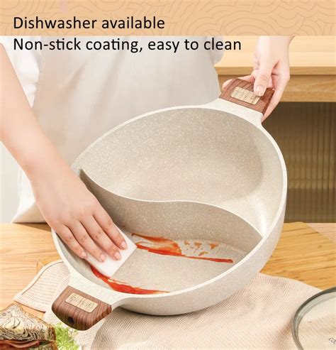 Cast Aluminum Yin Yang Hot Pot Durable Versatile