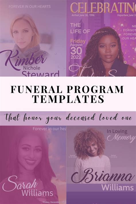 70 Free Editable Funeral Program Templates | Funeral program template ...