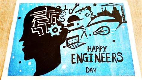 Engineers Day Drawing Easy इंजीनियर्स दिवस की ड्राइंग Happy Engineers Day Drawing Youtube