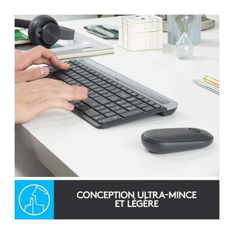 Logitech Ensemble Clavier Souris Sans Fil Et Silencieux Mk Ultra