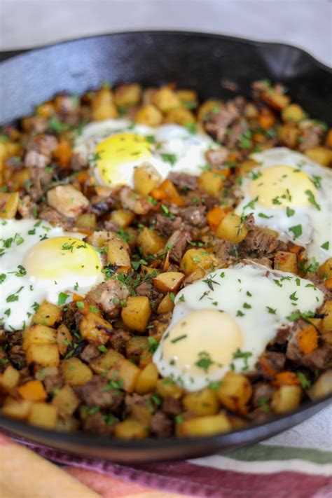 Steak And Potato Hash With Eggs Man Meets Oven